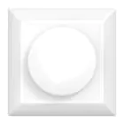 Noxion Rotary Cover Plate for LED Dimmer | Soft Edge - White