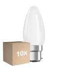 Multipack 10x Ledvance Classic Performance LED Bulb B22d Candle Filament Frosted 4.8W 470lm - 827 Extra Warm White | Dimmable - Replaces 40W