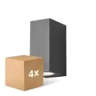 Multipack 4x D'Lite Wall Light Vrebos Aluminium Black Up&Down | Suitable For 2x GU10