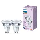 Multipack 2x Philips LED Spot GU10 PAR16 4W 255lm 36D - 827 Extra Warm White